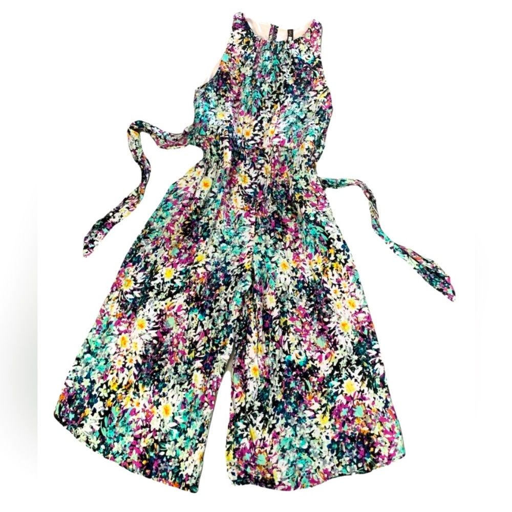 Size Large, Plenty by Tracy Reese Black and multicolored floral Jumpsuit.